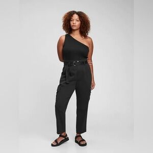 NWT! GAP Black High Rise Belted Cargo Khaki Pants - Size 4 🩷